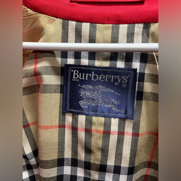 Red Burberry Trench Coat - Picture 2 of 4